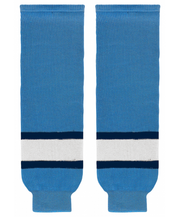Modelline 1970s Pittsburgh Penguins Away Powder Blue Knit Ice Hockey Socks