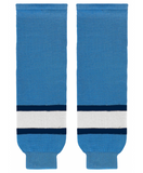 Modelline 1970s Pittsburgh Penguins Away Powder Blue Knit Ice Hockey Socks