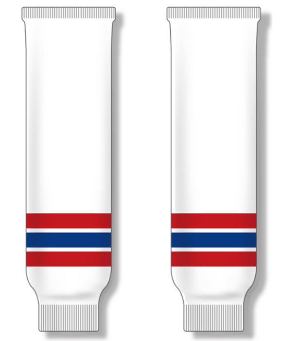 Modelline Billings Bighorns White Knit Ice Hockey Socks