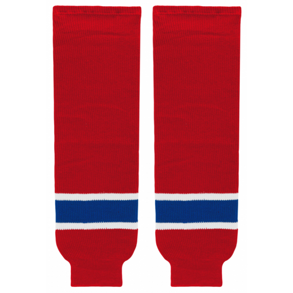 Athletic Knit (AK) HS630-308 Montreal Canadiens Red Knit Ice Hockey Socks