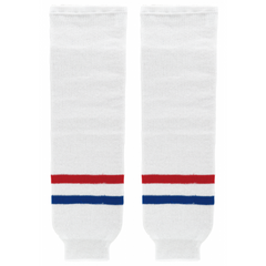 Athletic Knit (AK) HS630-309 Montreal Canadiens White Knit Ice Hockey Socks - CLOSEOUT