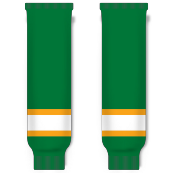 Modelline 1970s Minnesota North Stars Away Kelly Green Knit Ice Hockey Socks
