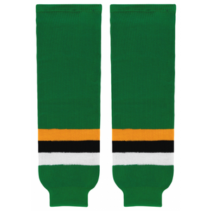 Athletic Knit (AK) HS630-406 Minnesota North Stars Kelly Green with Black Stripe Knit Ice Hockey Socks