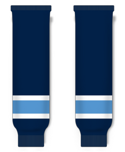 Modelline Navy/White/Sky Blue Knit Ice Hockey Socks