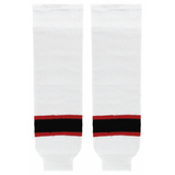K1 Sportswear New Jersey Devils White Knit Ice Hockey Socks