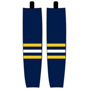 Modelline New University of Michigan Wolverines Away Navy Sublimated Mesh Ice Hockey Socks