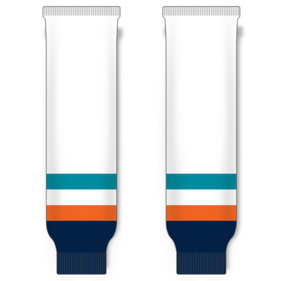 Modelline 1996-97 New York Islanders Home White Knit Ice Hockey Socks