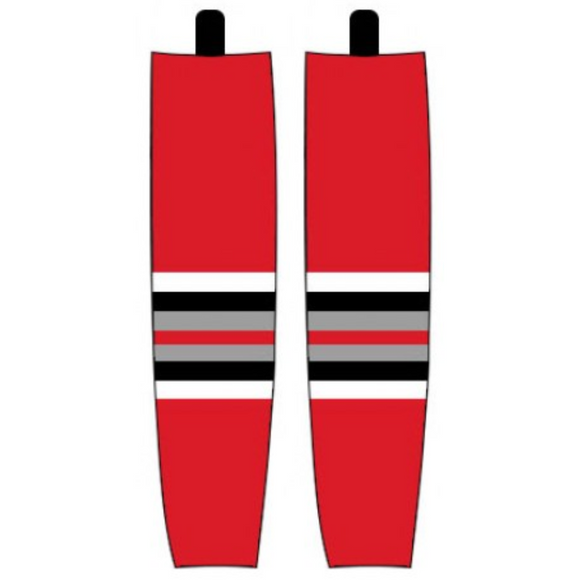 Modelline Ohio State Buckeyes Away Red Sublimated Mesh Ice Hockey Socks