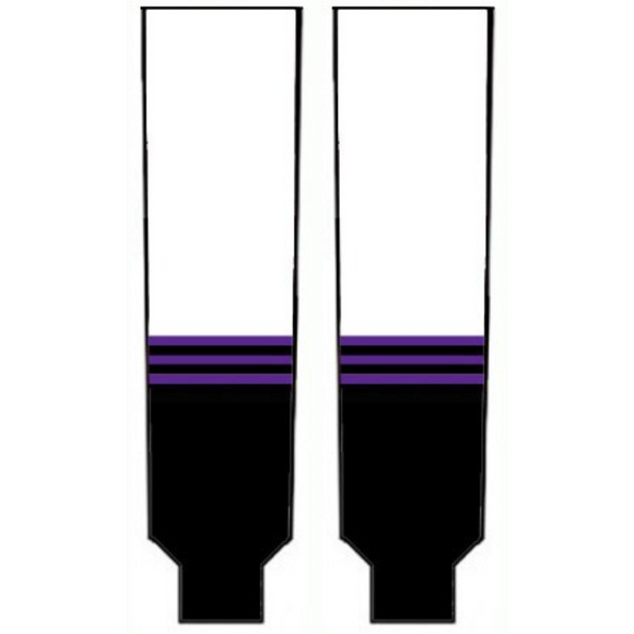 Modelline PWHL Minnesota Away White/Black/Purple Knit Ice Hockey Socks