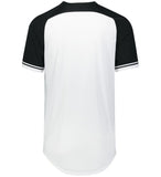 Russell White/Black/White Youth Classic V-Neck Baseball Jersey