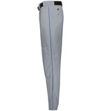 Russell Baseball Grey with Royal Blue Diamond Series 2.0 Piped Adult Baseball Pants