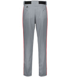 Russell Baseball Grey with True Red Diamond Series 2.0 Piped Youth Baseball Pants