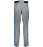 Russell Baseball Grey with Royal Blue Change Up Piped Adult Baseball Pants