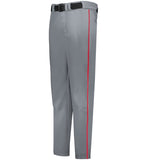 Russell Baseball Grey with True Red Change Up Piped Adult Baseball Pants