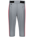Russell Baseball Grey with True Red Diamond Series 2.0 Piped Youth Knicker Baseball Pants