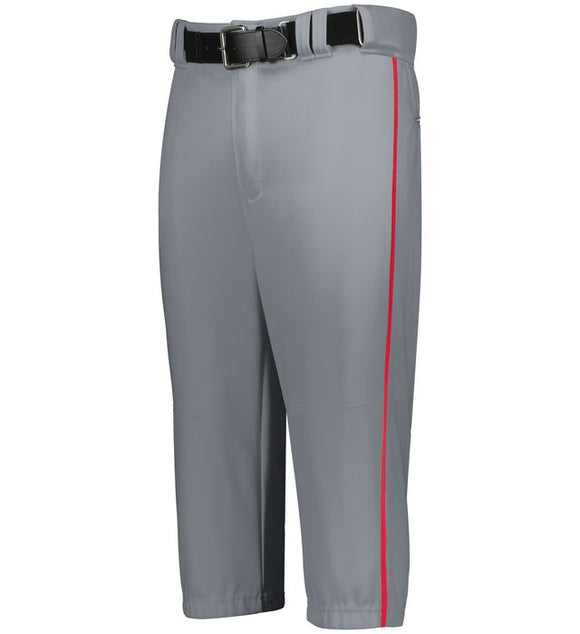 Russell Baseball Grey with True Red Diamond Series 2.0 Piped Adult Knicker Baseball Pants