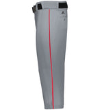 Russell Baseball Grey with True Red Diamond Series 2.0 Piped Adult Knicker Baseball Pants