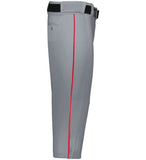 Russell Baseball Grey with True Red Diamond Series 2.0 Piped Youth Knicker Baseball Pants