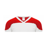 Athletic Knit (AK) H6100A-209 Adult White/Red League Hockey Jersey