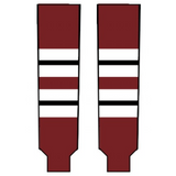 Modelline Guelph Storm Away Crimson Red Knit Ice Hockey Socks