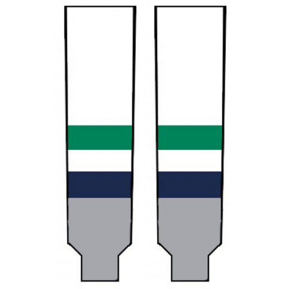 Modelline Seattle Thunderbirds Home White Knit Ice Hockey Socks