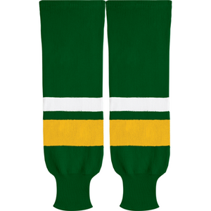 Kobe Sportswear X9800 Forest Green/Gold/White X Series League Knit Ice Hockey Socks