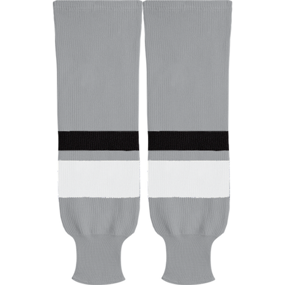 Kobe Sportswear X9800 Grey/White/Black X Series League Knit Ice Hockey Socks