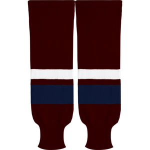 Kobe Sportswear X9800 Maroon/Navy/White X Series League Knit Ice Hockey Socks