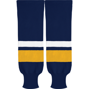 Kobe Sportswear X9800 Navy/Gold/White X Series League Knit Ice Hockey Socks