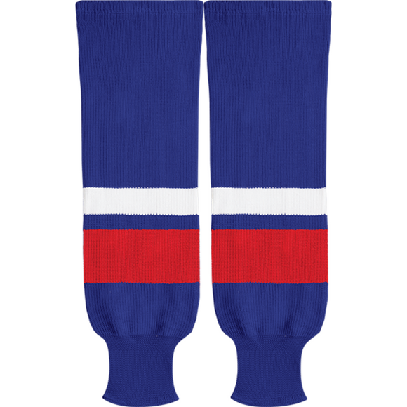 Kobe Sportswear X9800 Royal Blue/Red/White X Series League Knit Ice Hockey Socks