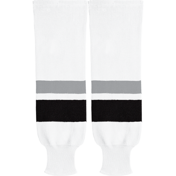 Kobe Sportswear X9800 White/Black/Grey X Series League Knit Ice Hockey Socks