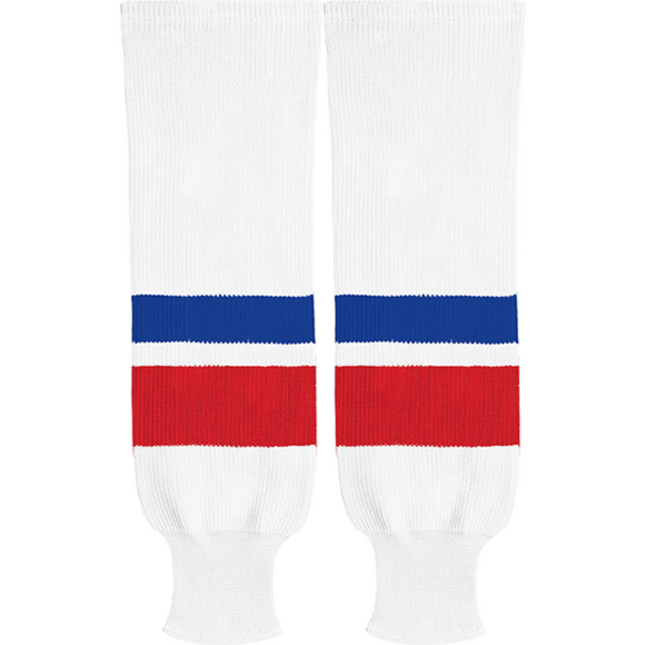 Kobe Sportswear X9800 White/Red/Royal Blue X Series League Knit Ice Hockey Socks