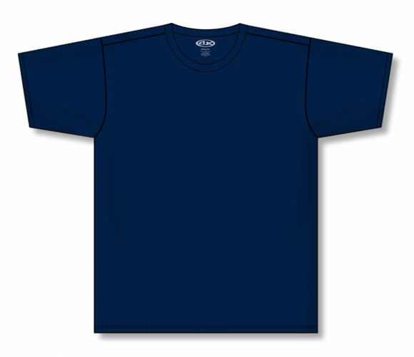 Athletic Knit (AK) A2500L-004 Ladies Navy Cotton Short Sleeve T-Shirt