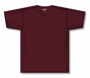 Athletic Knit (AK) A2500L-009 Ladies Maroon Cotton Short Sleeve T-Shirt