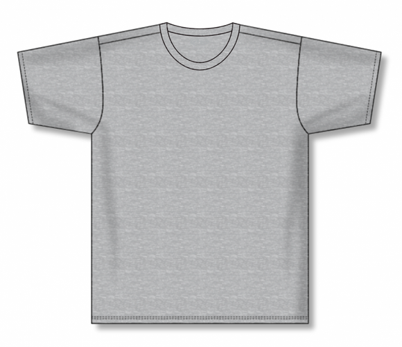 Athletic Knit (AK) A2500M-020 Mens Heather Grey Cotton Short Sleeve T-Shirt