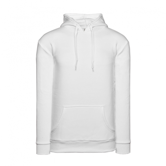 Athletic Knit (AK) A3000A-000 White Adult Apparel Cotton Hooded Sweatshirt