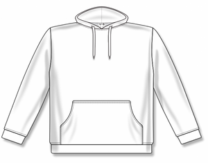 Athletic Knit (AK) A3000A-000 White Adult Apparel Cotton Hooded Sweatshirt