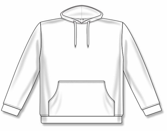 Athletic Knit (AK) A3000A-000 White Adult Apparel Cotton Hooded Sweatshirt