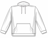 Athletic Knit (AK) A3000A-000 White Adult Apparel Cotton Hooded Sweatshirt