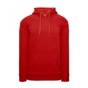 Athletic Knit (AK) A3000A-005 Red Adult Apparel Cotton Hooded Sweatshirt