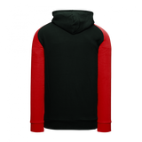 Athletic Knit (AK) A3025Y-249 Black/Red Youth Apparel Cotton Hooded Sweatshirt