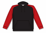 Athletic Knit (AK) A3025Y-249 Black/Red Youth Apparel Cotton Hooded Sweatshirt