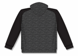 Athletic Knit (AK) A3025A-930 Heather Charcoal/Black Adult Apparel Cotton Hooded Sweatshirt