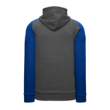 Athletic Knit (AK) A3025Y-932 Heather Charcoal/Royal Blue Youth Apparel Cotton Hooded Sweatshirt