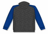 Athletic Knit (AK) A3025Y-932 Heather Charcoal/Royal Blue Youth Apparel Cotton Hooded Sweatshirt