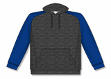 Athletic Knit (AK) A3025Y-932 Heather Charcoal/Royal Blue Youth Apparel Cotton Hooded Sweatshirt