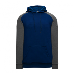 Athletic Knit (AK) A3025A-936 Navy/Heather Charcoal Adult Apparel Cotton Hooded Sweatshirt