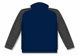 Athletic Knit (AK) A3025A-936 Navy/Heather Charcoal Adult Apparel Cotton Hooded Sweatshirt