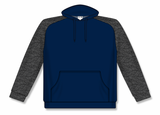 Athletic Knit (AK) A3025A-936 Navy/Heather Charcoal Adult Apparel Cotton Hooded Sweatshirt