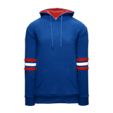 Athletic Knit (AK) A3050A-333 Royal Blue/Red/White 3-Stripe Adult Cotton Hooded Sweatshirt